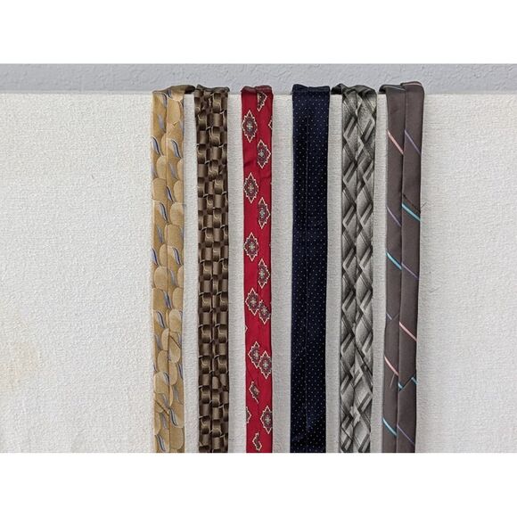 Vintage Y2K Striped and Floral Pattern Ties Bundle of 6 - Picture 11 of 11
